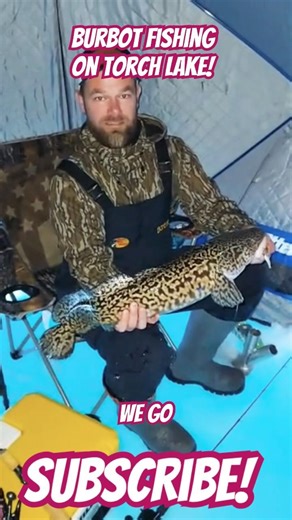 Burbot Fishing on Torch Lake! #shorts #icefishing #michigan #outdoors