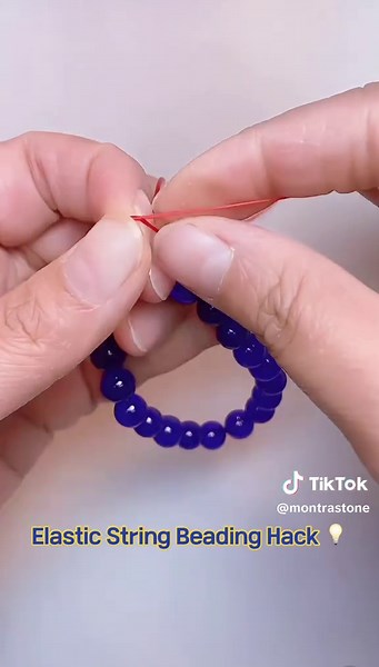 Easy Elastic String Beading Tip for Beginners