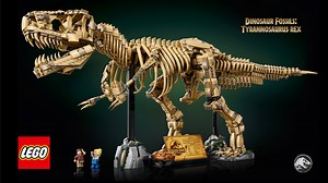 Here's why LEGO Jurassic Park's T. rex skeleton is tan