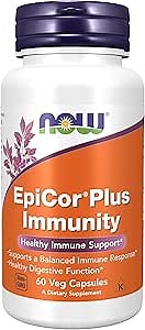NOW Foods Supplements, EpiCor® Plus Immunity with Vitamin C, Healthy Immune Support*, 60 Veg Capsules