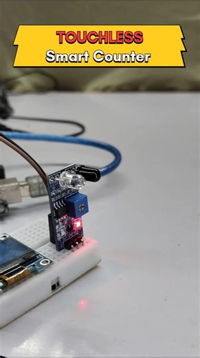 Smart Hand Wave Counter using IR Sensor & Arduino 🔥 #shorts #subscribe #arduino