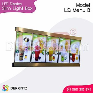 Distributor Slim Light Box LED Model MENU DISPLAY RESTORAN B DEPOT CAFE PUJASERA FOODCOURT
