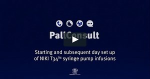 PallConsult NIKI T34 Video 3 - Starting and subsequent day set up of NIKI T34 syringe pump infusions