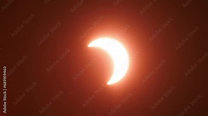 Solar Eclipse 2023 Telescope Time Lapse Position Adjusted Astrophotography