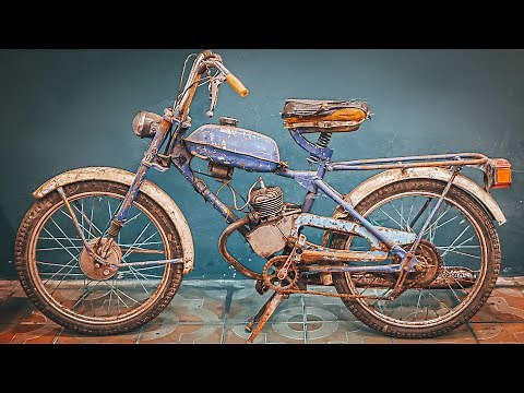Restoration Old Motorcycle With Pedals