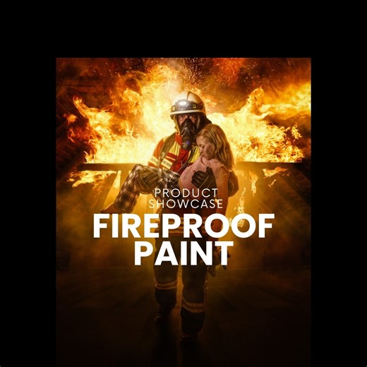 Renovate Right NOW! on Instagram: "🔥 Fire-Resistant Paint in Action | Safety That You Can See, Not Just Trust Seeing this live at an event really puts things into perspective. This is fire-resistant (intumescent) paint doing exactly what it’s designed to do—react under extreme heat and protect the structure beneath it. When exposed to fire, this coating expands and forms a thick, insulating char layer, slowing down heat transfer and buying critical time during a fire event. That time can mean t