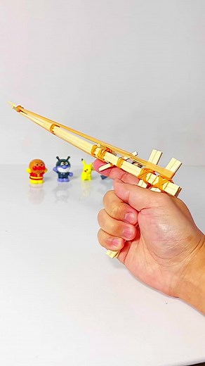 簡単工作「5連射わりばし鉄砲」作り方を解説。#工作#輪ゴム銃 #tanjiro #マインクラフト #pokemon #アンパンマン #minecraft