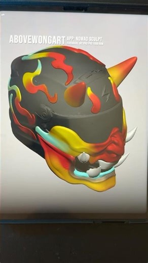 Oni Helmet sketched in Nomad. 3D scanner Sermoon S1 by ‪@Creality3DScanner‬