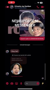 cutiieee HAHAAHAH @cj #messenger #newupdate | messenger