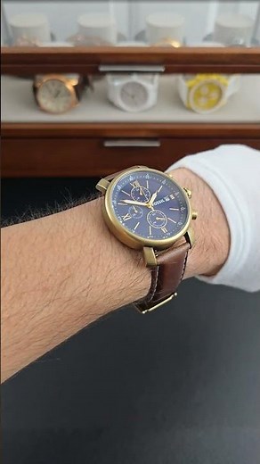 Fossil Rhett BQ2099 Chronograph Watch - Blue Dial | On the Wrist