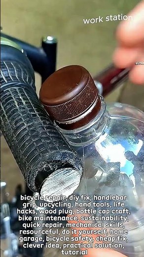 Ingenious DIY Bicycle Handlebar Grip Repair Trick #worker #process #bicyclerepair #diy #lifehack