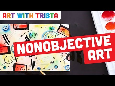 Non-Objective Art Inspired by Wassily Kandinsky Tutorial - Art With Trista