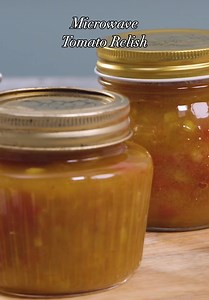 Preserve those ripe and plump late-summer tomatoes by making an easy tomato relish. Enjoy it throughout the rest of the year on sandwiches and burgers, paired with different cheeses on a platter, or served alongside grilled meats and fish. For the recipe, Google 'BestRecipes Microwave tomato relish'. | Best Recipes
