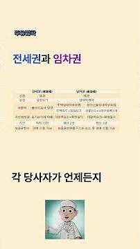 전세권과 임차권 #법