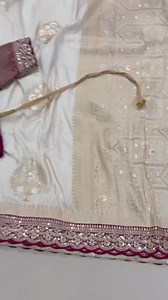 C55002750888RU *Premium Collection* Pure Banarasi Pattu Saree with elegant Weaving flower on all over the saree Weaving border on either side Rich & Elegant Weaving Pallu as shown Scalloped Double Embroidary & sequence border attached Blouse. : Stiched blouse. Size. Upto 44 Teamed with contrast weaving polkas butties having Scalloped Double Embroidary & sequence border attached | Fashion Point