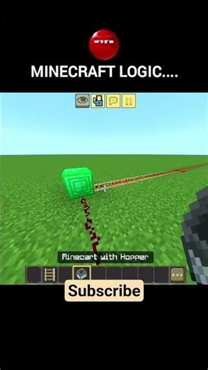 Minecraft Minecart Logic 😵 | Smartest Rail Trick Ever! #trending #minecraft #gaming #shorts #viral