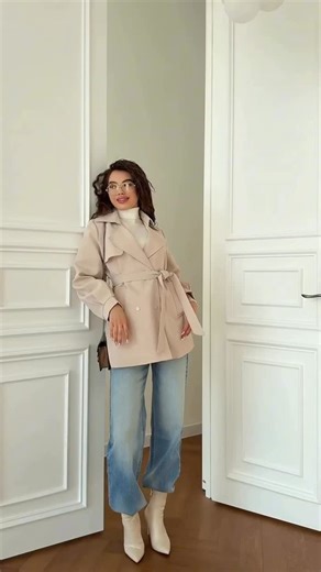Online clothing store nepal on Instagram: "Classic Belted Trench Coat 😍 Size: free Colour: Black, brown and cream only Contact us for more inquiry ❤️"