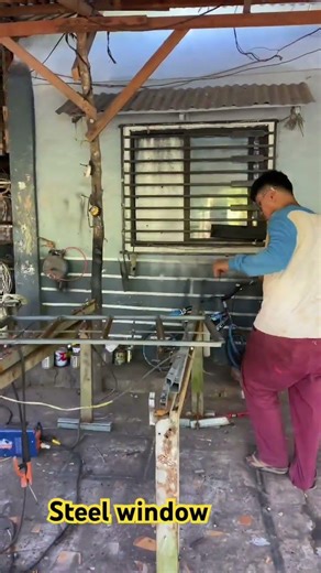 #ito na naman guys ang panibagong project steel window…..matibay sa bagyo#viralvideos