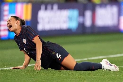 Trinity Rodman aggravates back injury late in USWNT's 2-0 win over Argentina in SheBelieves Cup