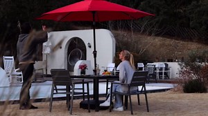 AreShark 9FT Patio Umbrella with Solar Lights, 32 Lighted Pool Umbrella w/Tilt and Crank, Outdoor Market Solar Umbrellas for Garden, Deck, Backyard, Pool and Beach, Lake Blue