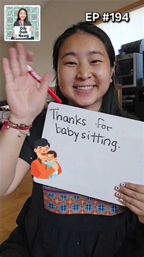 Hmong phrase EP 194: thanks for babysitting #dibdabneeg #2026 #languagelearning