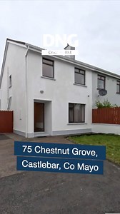 📍75 Chestnut Grove, Castlebar, Co. Mayo ✅ 4-Bedroom Semi-Detached Home ✅ Exceptional Location, Walking Distance To All Amenities ✅ Off Street Parking For 2 Cars ✅ Large Storage Sheds To The Rear ✅ Ideal Starter Home Or Shrewd Investment ✅ Solid Fuel Stove With Back Boiler ✅ Constructed In 1998, C. 99 Sqm Check out all details here or via link in bio #dng #worklifebalance #realestate #homeforsale #dngBurke #property #auctioneer #MovetoMayo #MoveToCastlebar #auctioneers #Castlebar #CastlebarPrope