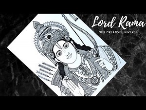 Lord Shree Ram Drawing | Lord Rama Mandala Art | How to draw Lord Rama
