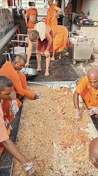 Authentic Tamarind Rice Preparation for Krishna at ISKCON | Traditional South Indian Prasadam Recipe