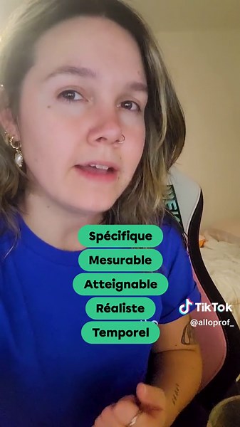 Comment améliorer tes habitudes d'études pour un prochain examen, par exemple? Mise sur les objectifs SMART! 📚 On t'explique ça en vidéo. #smart #révisions #école #apprendresurtiktok #alloprof