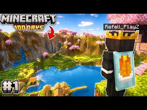 I Survived 100 Days in Minecraft's most Beautiful Biome in Mobile! (Part 1)