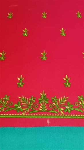 Simple & Beautiful Hands design On my Computer embroidery #computerembroidery #blousedesigns