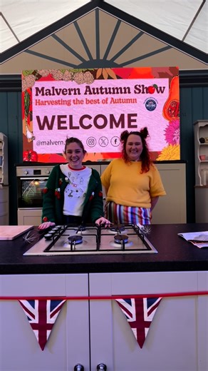 Malvern Shows on Instagram: "Calling all fans of the Great British Bake Off, look who’s just arrived 🍰👀 A warm welcome to @freyacox_ and @lizzieacker_ who will be in The Great Malvern Cake Off Theatre this afternoon, each baking autumnal treats and chatting all things delicious 🎂 Check out the full timetable online to make sure you don’t miss any of the tasty action 😋 Tempted to come join the fun? Tickets for today’s show are still available at the gate - under 16s go free! ✨"