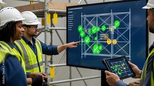 Digital scaffold tagging system demonstrated in training session highlighting benefits of automated safety verification and documentation.