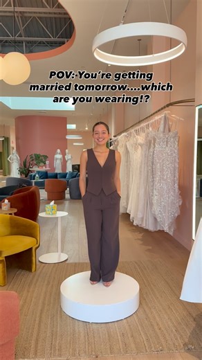 SOS! Your wedding is tomorrow…which are you wearing!? 👀👰‍♀️ #vowdweddings #bride #bridal #weddingdress #weddingdresses #engaged #weddingplanning | Vow'd Weddings