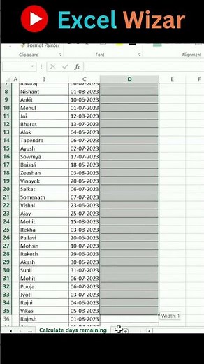 Master Excel:Calculate Remaining Days with Ease | Step-by-Step Tutorial #ExcelTips #DeadlineTracking