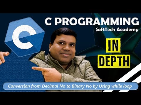 Decimal No to Binary No by using while loop | C Programming Language for Beginner in Hindi