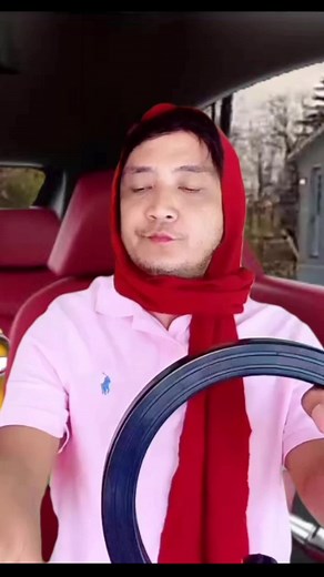 Driving with Animated Minions in a Red Car