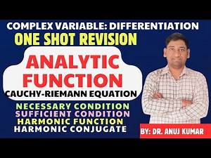COMPLEX ANALYSIS ONE SHOT | ANALYTIC FUNCTION ONE SHOT | C-R EQUATION | HARMONIC FUNCTION &CONJUGATE