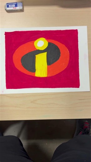 The Incredibles Icon Logo with Oil Pastels