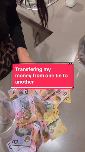 Money Saving Challenge: Transferring Savings from Large Money Box to Clear One