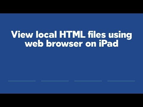 View local HTML files using web browser on iPad