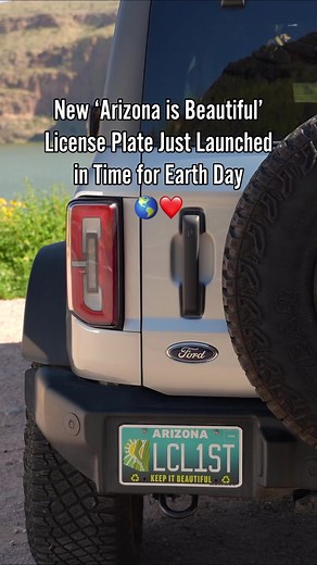 The ‘Keep Arizona Beautiful’ is now available online or at any MVD office in Arizona 🙌🌎❤️ This license plate was created by @localfirstaz in an effort to create a vibrant, inclusive and sustainable Arizona. Tag a friend! #welcometoarizona #earthday #localfirstaz #arizona #roadtrip #fyp #foryou #earth #sustainability #recycle #az