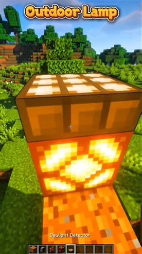 How To Make Outdoor Lamp in Minecraft | Minecraft BuildHacks #minecraft #trend #buildhacks