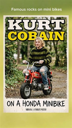 Famous rock stars riding Honda mini bikes #minibikes #rockstars #honda #rockstar #rockband #80s#70s