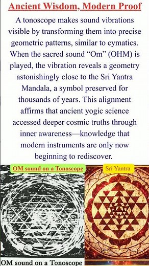 Om Sound on a Tonoscope | Sri Yantra Revealed | Ancient Sound Science Explained