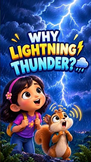 Why Do Lightning ⚡ & Thunder 🌩️ Happen? | Science Explained for Kids! #Shorts