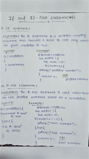 If & If-Else Statements in C | Complete Explanation with Examples | C Programming