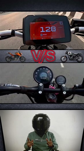 Ktm duke 160 vs Royal Enfield Hunter 350 Drag Race 🔥 #ktmduke #hunter350 #shorts