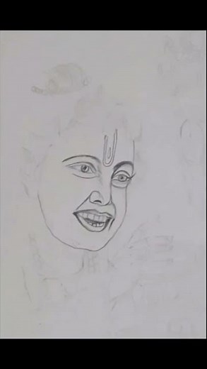 Krishna Drawing Sketch Pencil Easy Step by Step 🕉️ | Easy Krishna Drawing for Beginners #shorts
