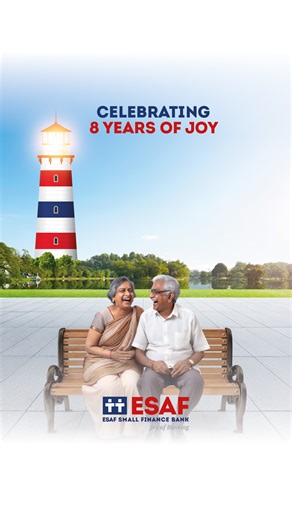 ESAF Small Finance Bank celebrates 8 years of Joy with a special Hrudaya Fixed Deposit for senior citizens! Enjoy an 8.88% interest rate p.a. for 888 days—because your golden years deserve financial security. #SeniorFD #ESAFBank #ThePowerToDreamBigger #FixedDeposit | ESAF Small Finance Bank